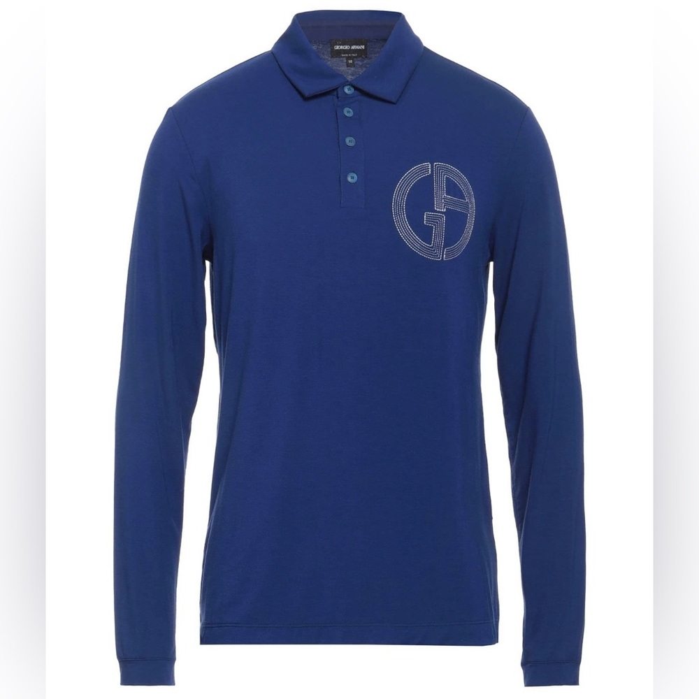 Giorgio Armani Men's Polo in Rich Blue